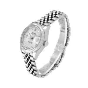 Rolex Datejust 41 126334 Super Clone : Steel Fluted Bezel Silver Dial Jubilee