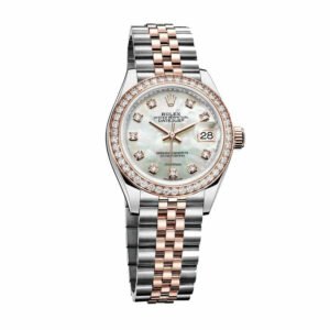 Rolex Lady-Datejust 28 279381RBR Super Clone : Everose Diamond Bezel Sundust Dial