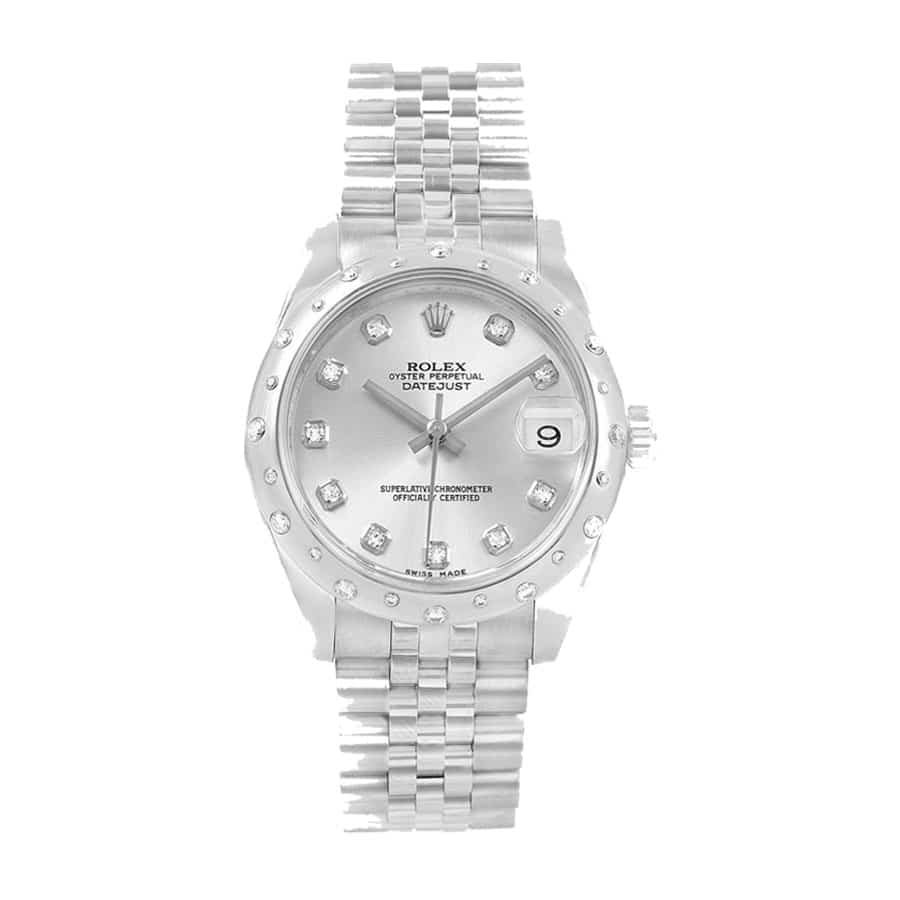 Rolex Datejust 31 278274 Super Clone : Steel Fluted Bezel Silver Dial 31mm