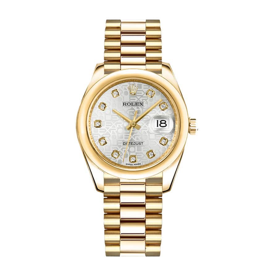 Rolex Datejust 41 126334 Super Clone: Steel Fluted Bezel Grey Diamond Dial