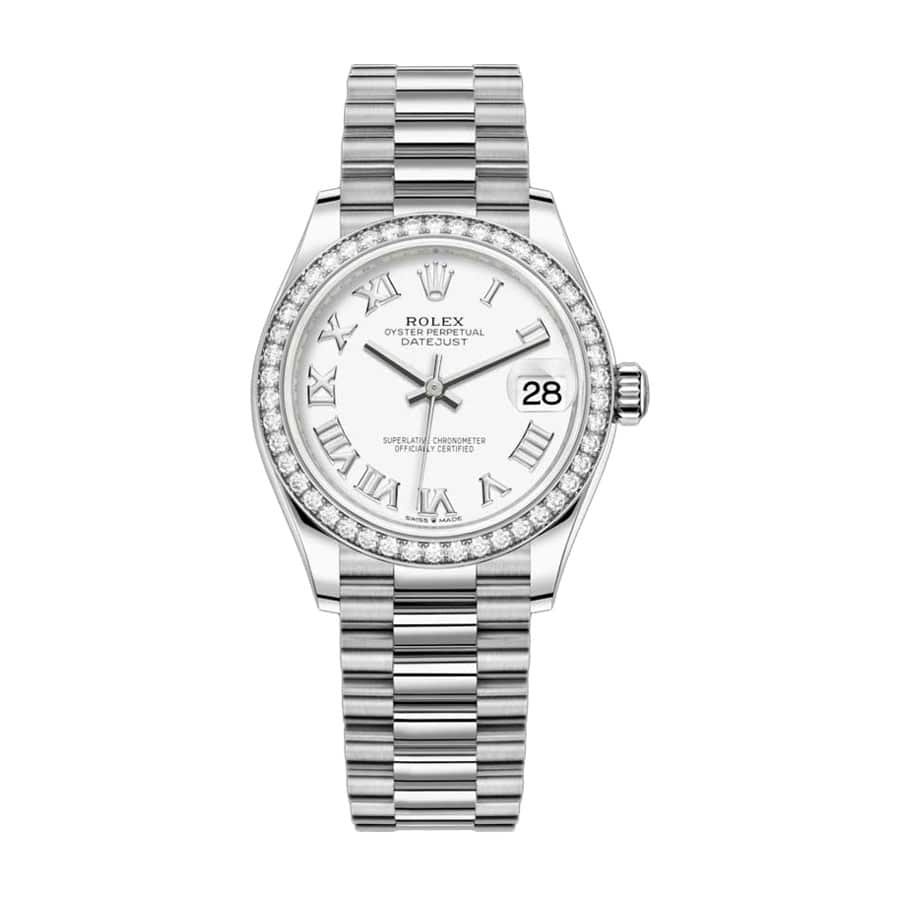 Rolex Datejust 126234 Super Clone : Diamond Bezel Silver Dial 36mm