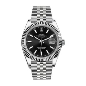 Rolex Datejust 126234 Super Clone: Steel Fluted Bezel Black Dial 36mm