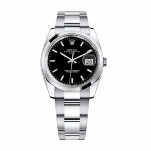 Rolex Datejust 115200-0004 Super Clone : Smooth Bezel Black Dial 36mm