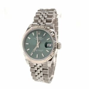 Rolex Datejust 36 126234 Super Clone : Steel Fluted Bezel Mint Green Palm Dial