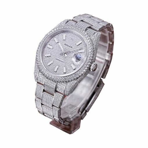 Rolex Datejust II 116334 Super Clone : Iced Out Diamond Pave Dial 41mm