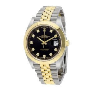 Rolex Datejust 41 126303 Super Clone : Two-Tone Black Diamond Dial Jubilee