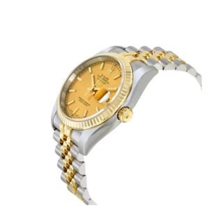 Rolex Datejust 116233 Super Clone : Two-Tone Gold Fluted Bezel Champagne Dial 36mm