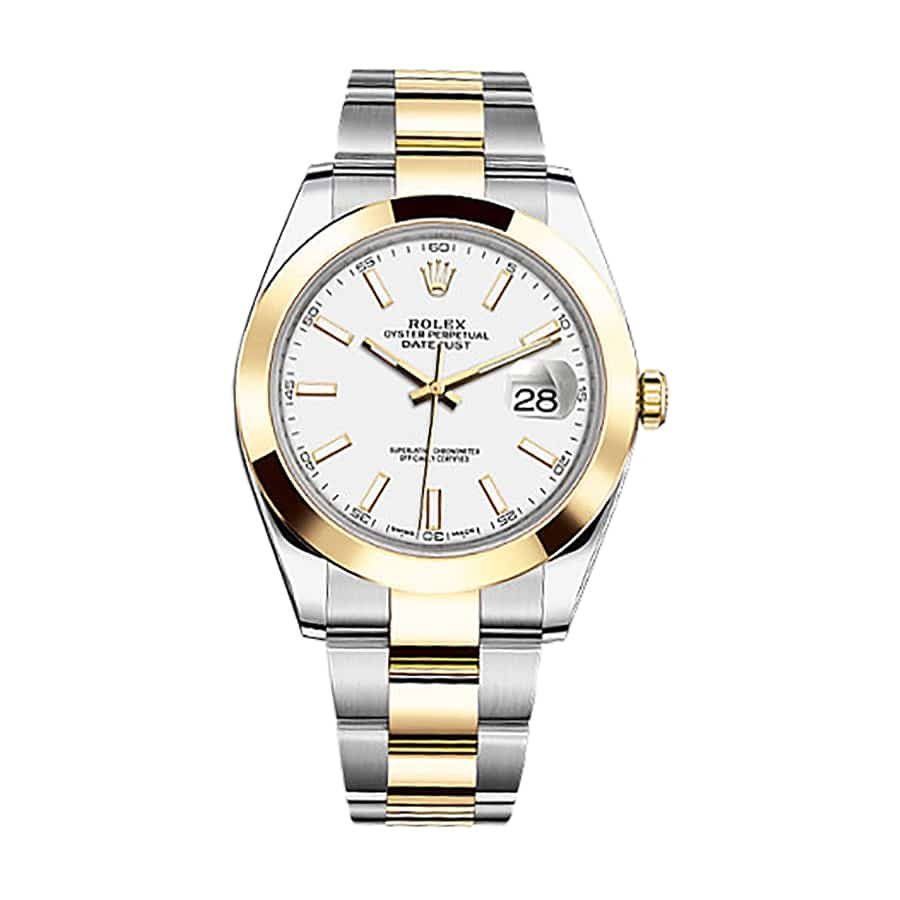 Rolex Datejust 41 126303 Super Clone : Two-Tone Gold Fluted Bezel Slate Dial 41mm