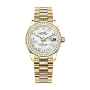 Rolex Datejust 31 178288 Super Clone : Yellow Gold Diamond Bezel Mother of Pearl Dial
