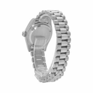 Rolex Day-Date 36 128239 Super Clone : 36mm White Gold Diagonal Black Dial