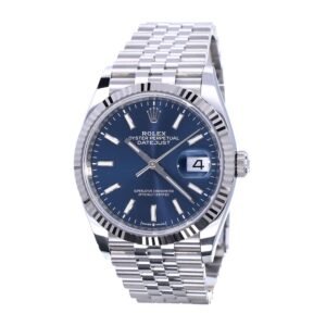 Rolex Datejust 126234 Super Clone : White Rolesor Fluted Bezel Silver Dial 36mm