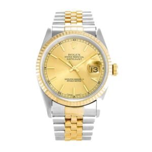 Rolex Datejust 116233 Super Clone : Two-Tone Gold Fluted Bezel Champagne Dial 36mm