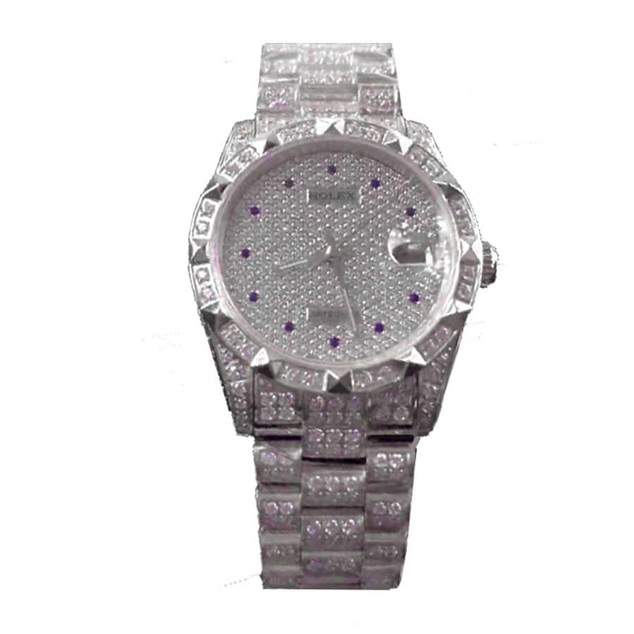 Rolex Datejust II Super Clone : Iced Out Diamond Bezel Pave Dial 41mm
