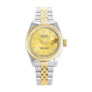Rolex Lady-Datejust 69173 Super Clone : Two-Tone Diamond Champagne Dial 26mm