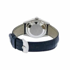 Rolex Day-Date 118139-0004 V5 Stainless Steel Blue Dial Super Clone : 36mm White Gold-Tone President with Roman Numerals and Caliber 3155
