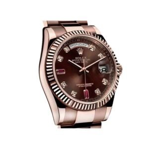 Rolex Day-Date 128235 AR Super Clone : 36mm Rose Gold Wrapped Chocolate Dial President with Caliber 3255