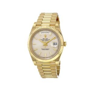 Rolex Day-Date 36 128239 Super Clone : 36mm White Gold Silver Diagonal Dial