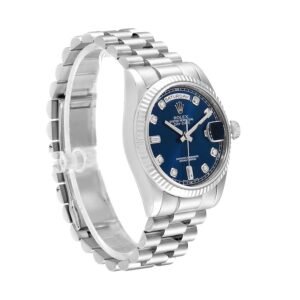 Rolex Day-Date 128239 Super Clone: 36mm White Gold Blue Diamond Dial President