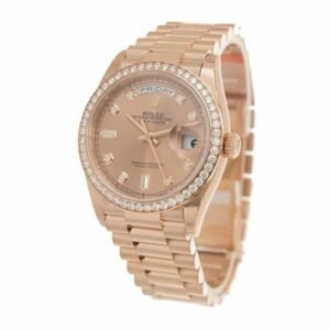 Rolex Day-Date 36 128235 Super Clone : 36mm Everose Gold Pink Diamond Dial