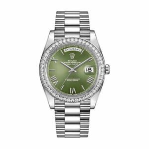 Rolex Day-Date 40 228206 Super Clone : 40mm Platinum Ice Blue Dial Presiden