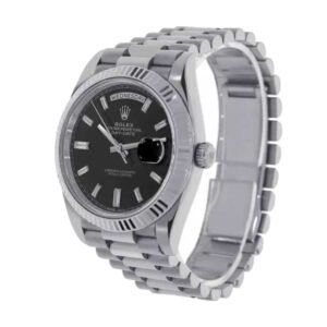 Rolex Day-Date 40 228239 Super Clone : 40mm White Gold Silver Dial
