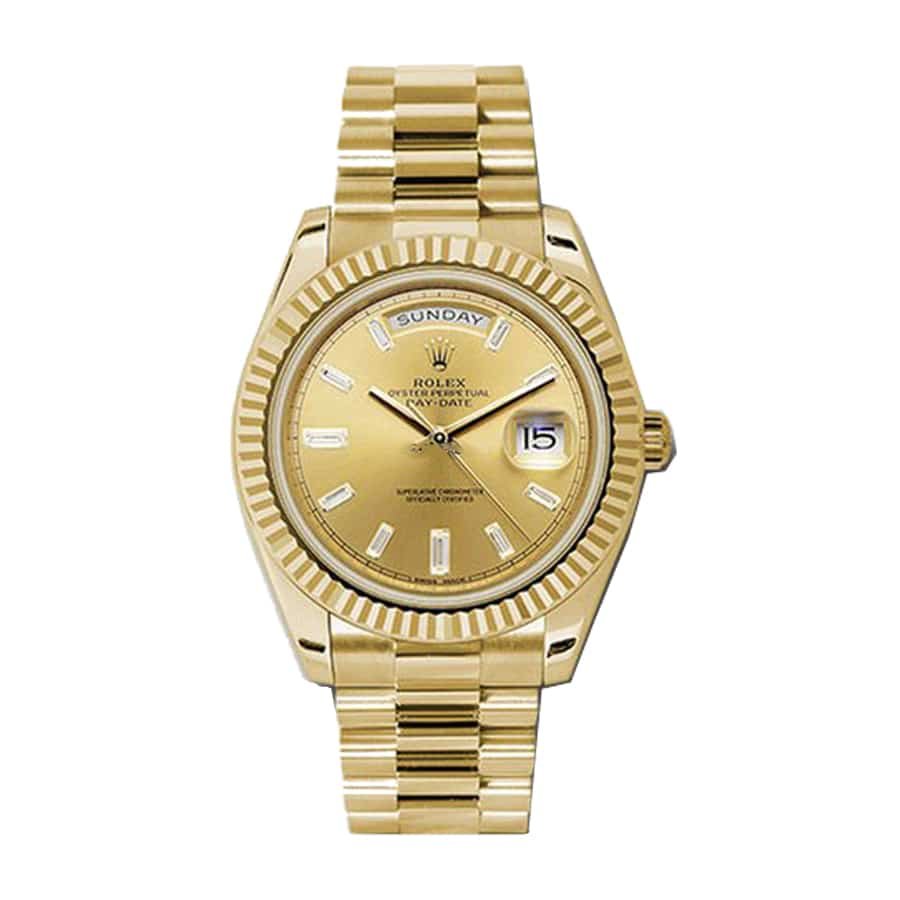 Rolex Day-Date 40 228238-0003 Super Clone : 40mm Yellow Gold White Dial
