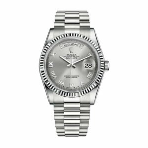 Rolex Day-Date II 218239 Super Clone : 41mm White Gold Grey Roman Numeral Dial