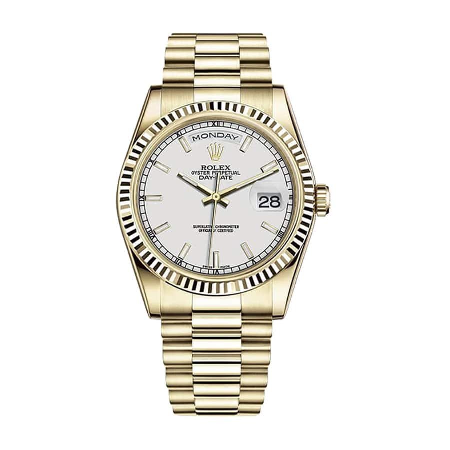 Rolex Day-Date 40 228238 Super Clone : 40mm Yellow Gold Ivory Dial