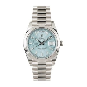Rolex Day-Date 40 228206 Super Clone : 40mm Platinum Ice Blue Index Dial