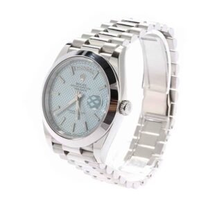 Rolex Day-Date 40 228206 Super Clone : 40mm Platinum Ice Blue Index Dial