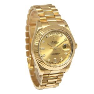 Rolex Day-Date II 218238 Super Clone : 41mm Yellow Gold Champagne Dial