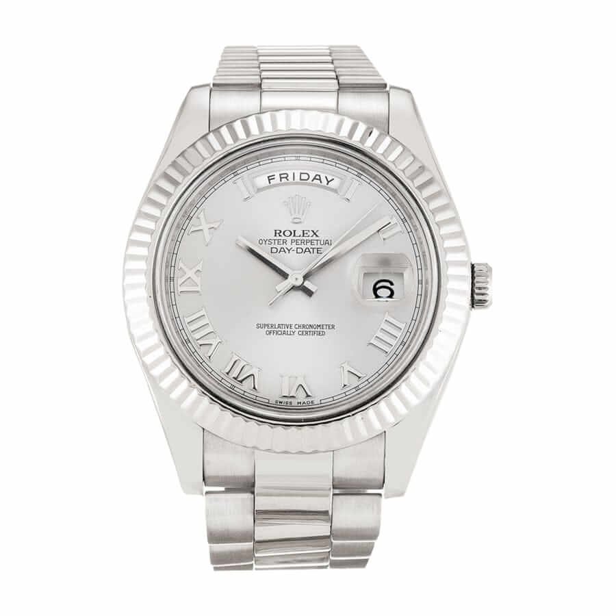 Rolex Day-Date 40 228239 Super Clone : 40mm White Gold White Roman Dial