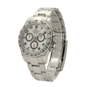 Rolex Daytona 116509 Super Clone: 40mm White Gold Silver Dial