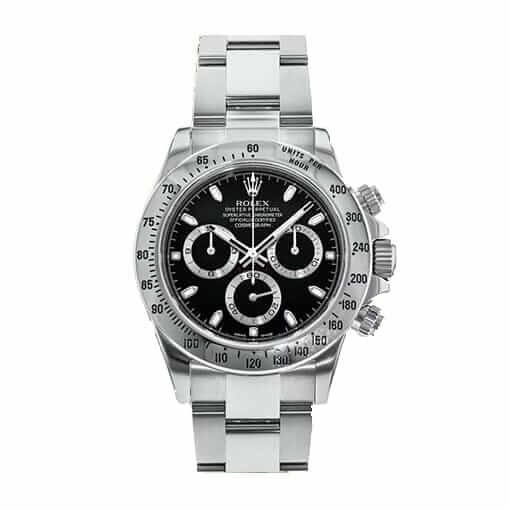 Rolex Daytona 116520 Super Clone: 40mm Steel Black Dial
