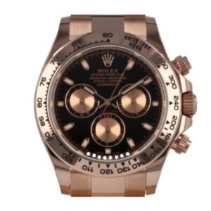 Rolex Daytona 116505 Super Clone: 40mm Everose Gold Black Dial Cosmograph