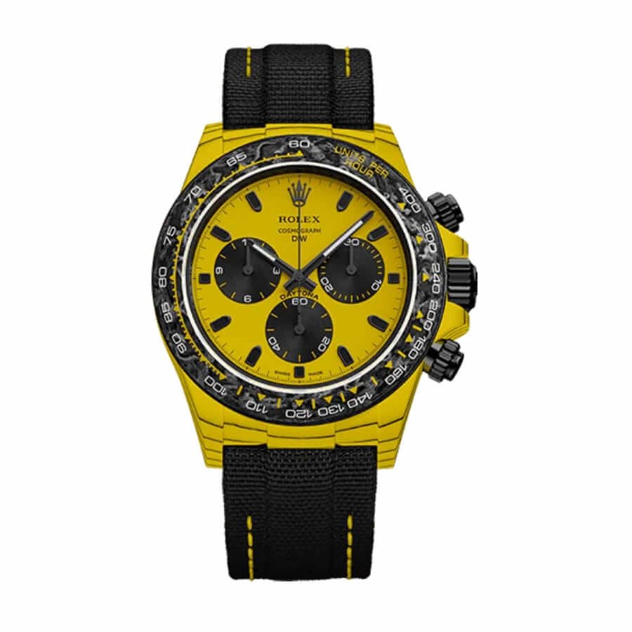 Rolex Daytona Super Clone DiW Bumblebee: Forged Carbon Black and Yellow Chronograph