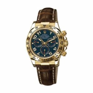 Rolex Daytona 116518 Super Clone: 40mm Yellow Gold Blue Dial Cosmograph