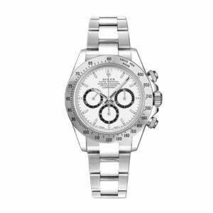 Rolex Daytona 116509 Super Clone: 40mm White Gold Rhodium Dial