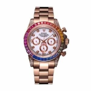 Rolex Daytona 116595RBOW Super Clone: 40mm Everose Gold Rainbow