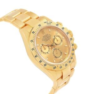 Rolex Daytona 116528 Super Clone: 40mm Yellow Gold Champagne Dial