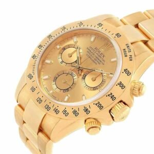 Rolex Daytona 116528 Super Clone: 40mm Yellow Gold Champagne Dial