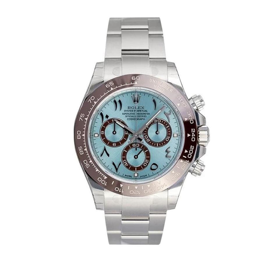 Rolex Daytona 116506 Super Clone: Platinum Ice Blue Arabic Dial