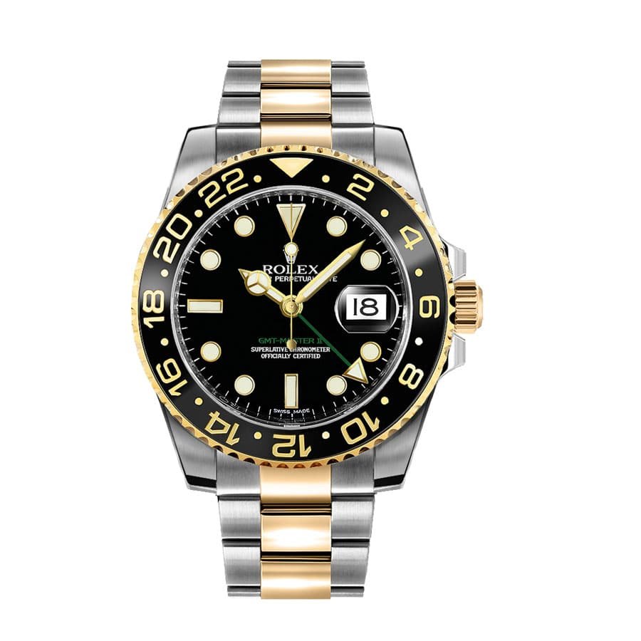 Rolex GMT-Master II 126713GRNR Super Clone: Two-Tone Yellow Rolesor 40mm