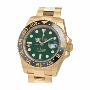 Rolex GMT-Master II 116718LN Super Clone : Yellow Gold Green Dial 40mm Oyster