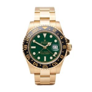 Rolex GMT-Master II 116718LN Super Clone : Yellow Gold Green Dial 40mm Oyster