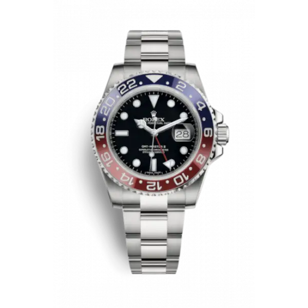Rolex GMT-Master II 116719BLRO Super Clone : White Gold Pepsi 40mm Blue Dial