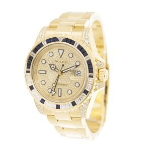 Rolex GMT-Master II Super Clone : Yellow Gold Diamond Watch 40mm
