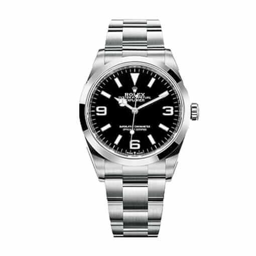 Rolex Explorer 124270 Super Clone: 36mm Oystersteel Black Dial