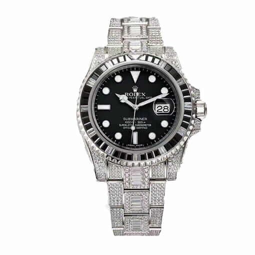 Rolex Submariner 116610LN Super Clone : Iced Out 40mm Simulated Diamond Watch