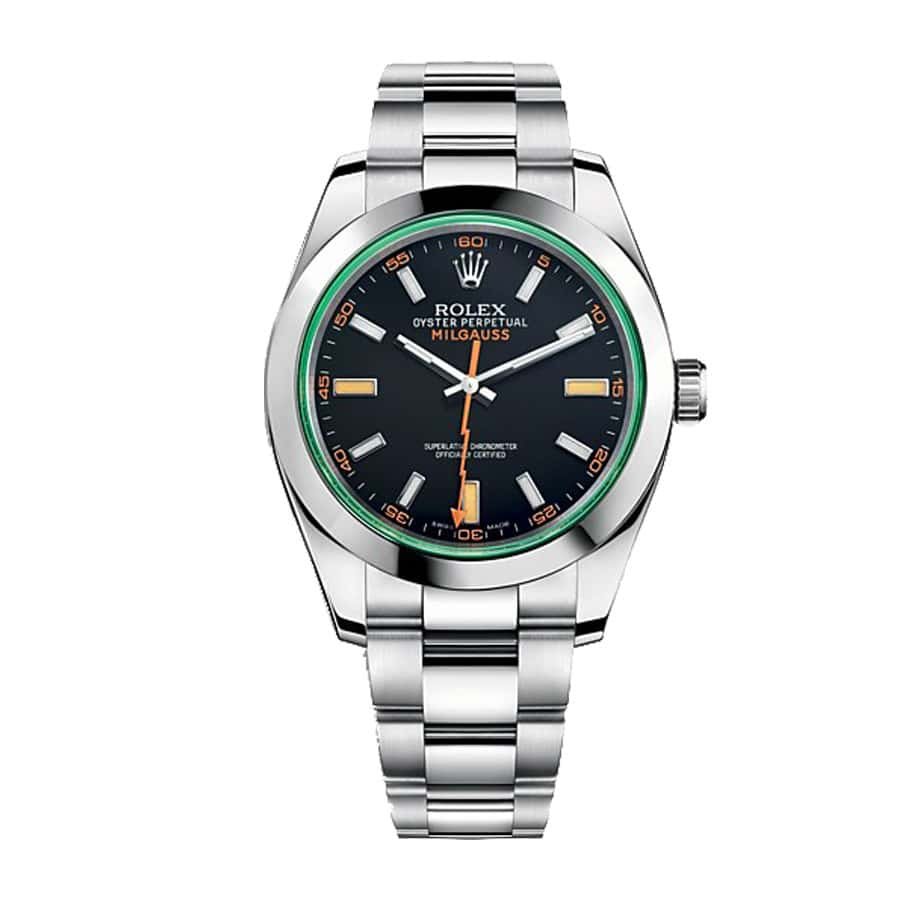 Rolex Milgauss 116400GV Super Clone: Black Dial Green Crystal 40mm Oyster